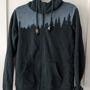 Tentree Constellation Juniper Zipper Hoodie DARK FOREST GREEN HEATHER